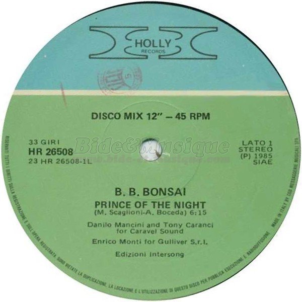 B.B. Bonsai - Prince of the night