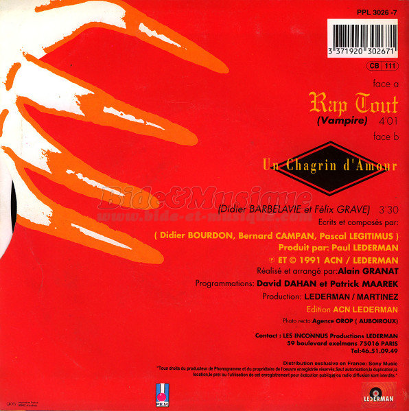 Rap Tout Par Les Inconnus Fiche Chanson B M Rap Tout Par Les Inconnus Fiche Chanson B M