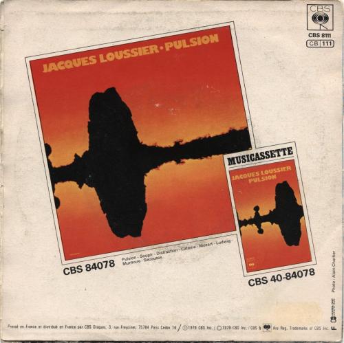 洋楽 Jacques Loussier - Pulsion Jacques Loussier – Pulsion – Vinyl (LP, Album, Stereo), 1979
