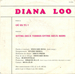 Le verso de la pochette : (Diana Loo - O es tu)