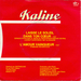 Le verso de la pochette : (Kaline - Laisse le soleil dans ton cœur)