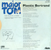 Le verso de la pochette : (Plastic Bertrand - Major Tom)