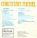 Le verso de la pochette : (Christian Michel - Ave Maria)