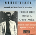 Le verso de la pochette : (Marie-Aime - Minuit, c'est Nol)