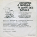 Le verso de la pochette : (Catherine et Nicolas - La ronde des btises (1re partie))