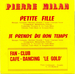 Le verso de la pochette : (Pierre Milan - Je prends du bon temps)