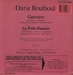 Le verso : (Darie Boutboul - Guerrire)