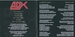 Les paroles (livret CD) (ADX - Les enfants de l'ombre)