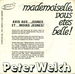 Des infos trs utiles, au verso : (Peter Welch - Mademoiselle, vous tes belle)