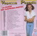 Le dos de la pochette (Vanessa Paradis - La magie des surprises parties)