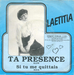 La pochette de la version de Laetitia : (Claude Gilbert - Si tu me quittais)