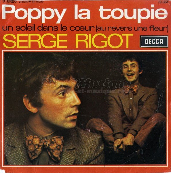 Serge Rigot - Un soleil dans le c%26oelig%3Bur %28au revers une fleur%29