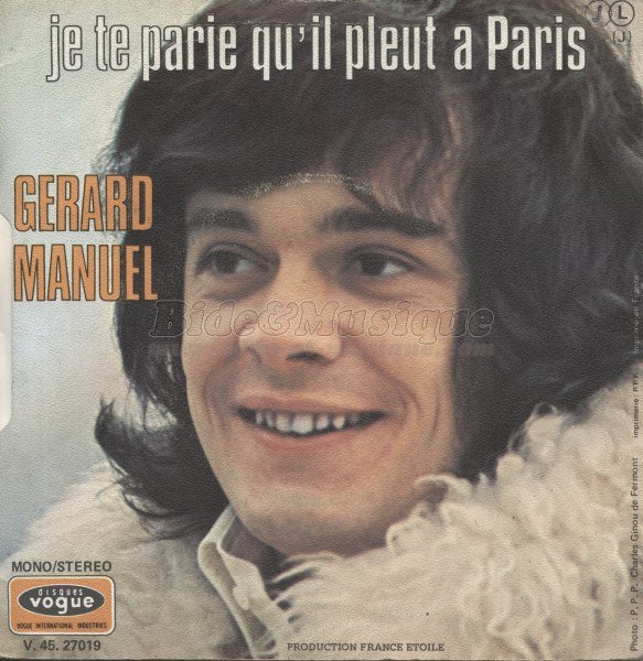 G%E9rard Manuel - Je te parie qu%27il pleut %E0 Paris