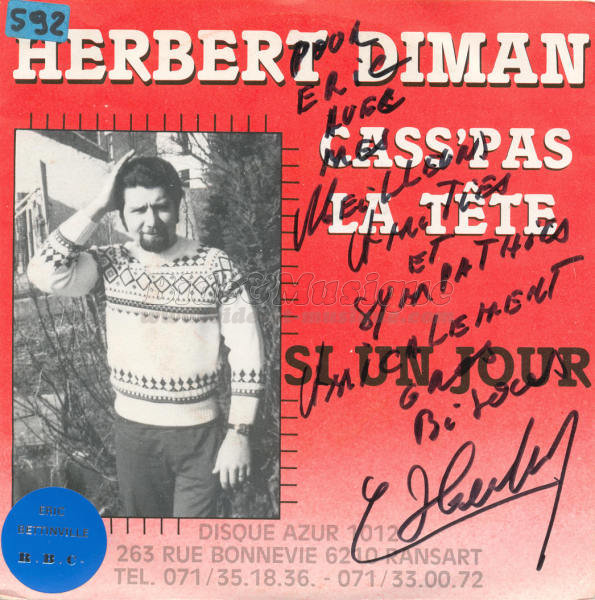 Herbert Diman - Cass%27pas la t%EAte