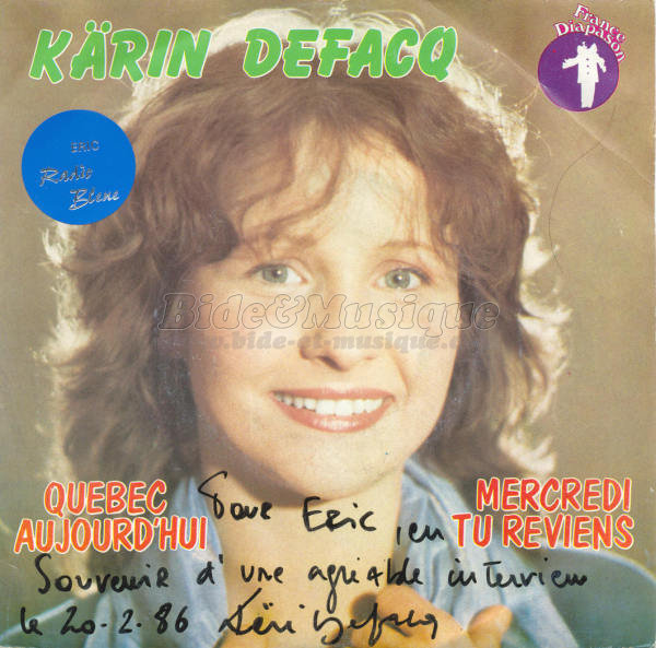 K%E4rin Defacq - Mercredi tu reviens