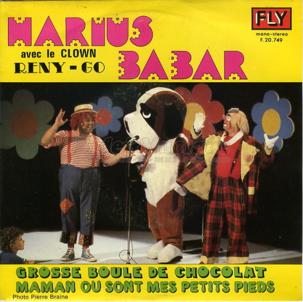 Marius Babar avec le clown Reny-Go - Grosse boule de chocolat