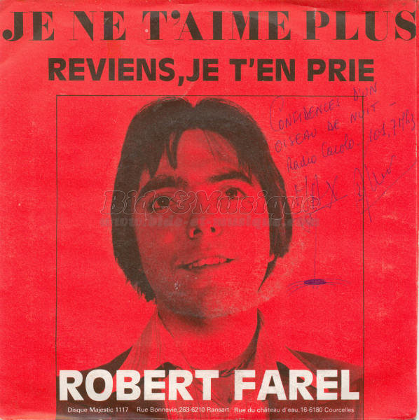 Robert Farel - Reviens, je t'en prie