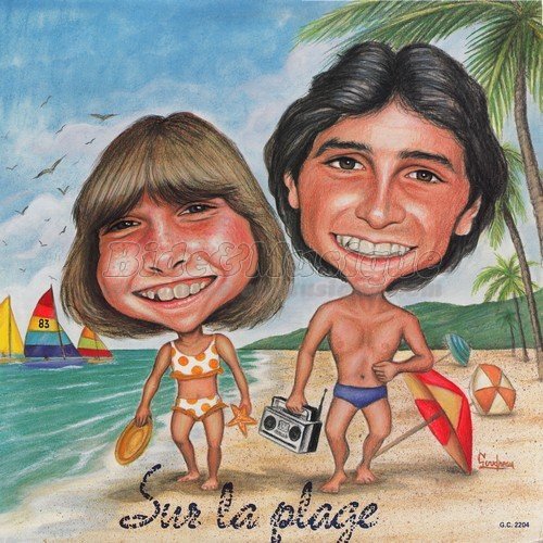 Ren%E9 %26amp%3B Nathalie Simard - Sur la plage