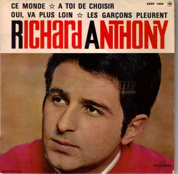 Richard Anthony - %C0 toi de choisir