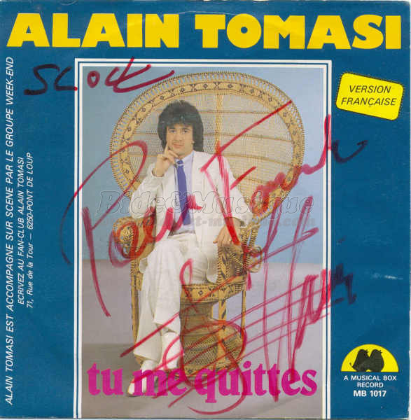 Alain Tomasi - Tu me quittes