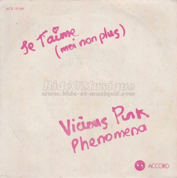 Vicious Pink Phenomena - Je t'aime (Moi non plus)