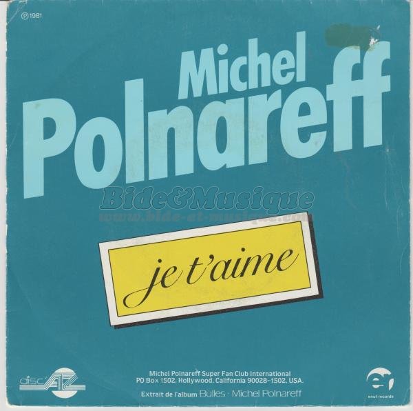 Michel Polnareff - Je t'aime