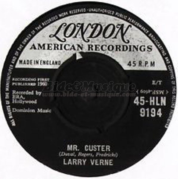 Larry Verne - Bide in America