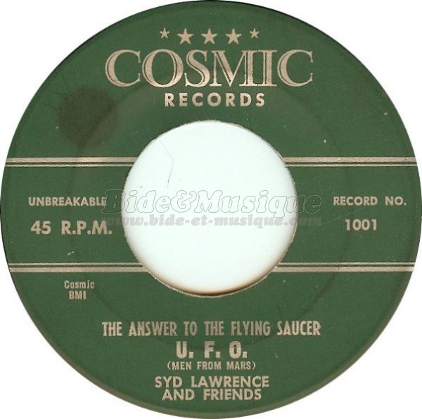 Syd Lawrence And Friends - The answer to the  flying saucer U.F.O,