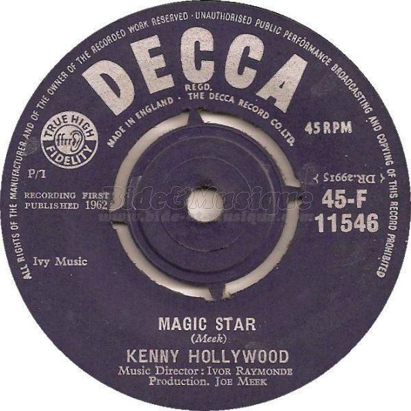 Kenny Hollywood - Magic star %28Telstar%29