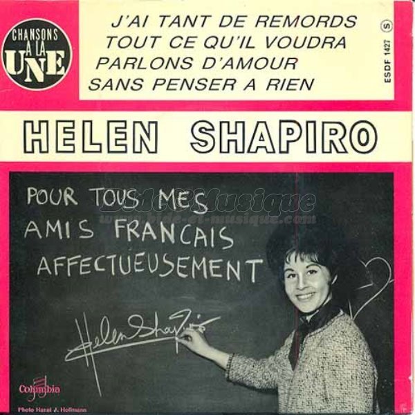 Helen Shapiro - J%27ai tant de remords