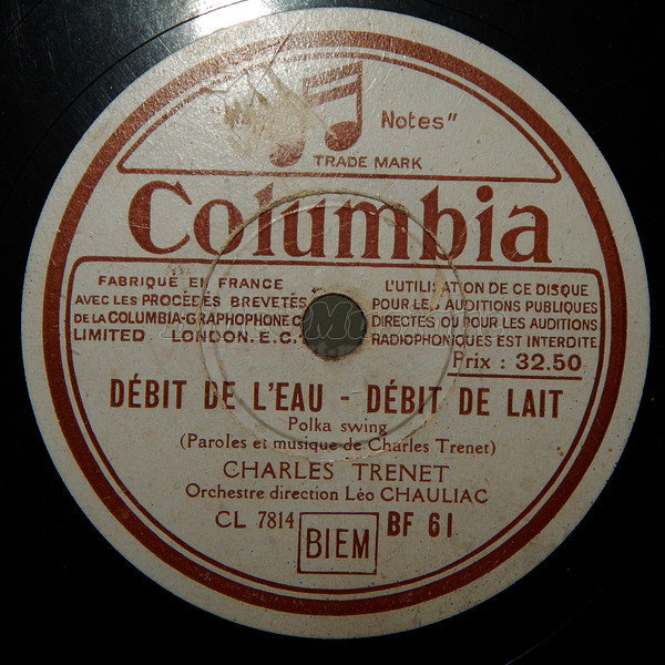 Charles Trenet - Dbit de l'eau, dbit de lait