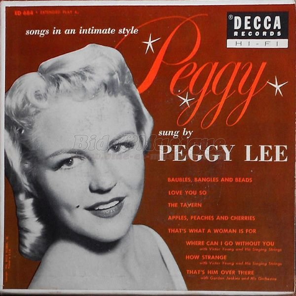 Peggy Lee - Apples, peaches and cherries