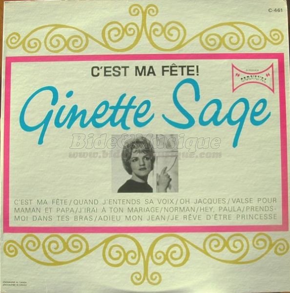 Ginette Sage - C%27est ma f%EAte