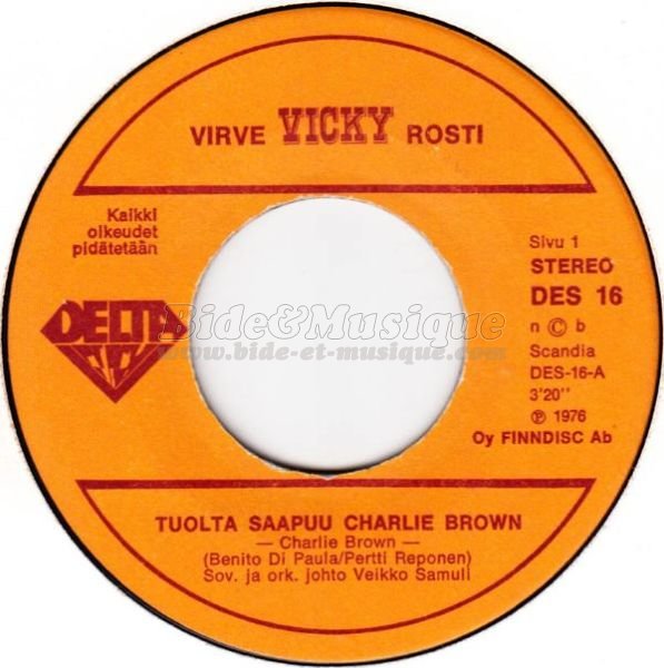 Virve "Vicky" Rosti - Tuolta saapuu Charlie Brown