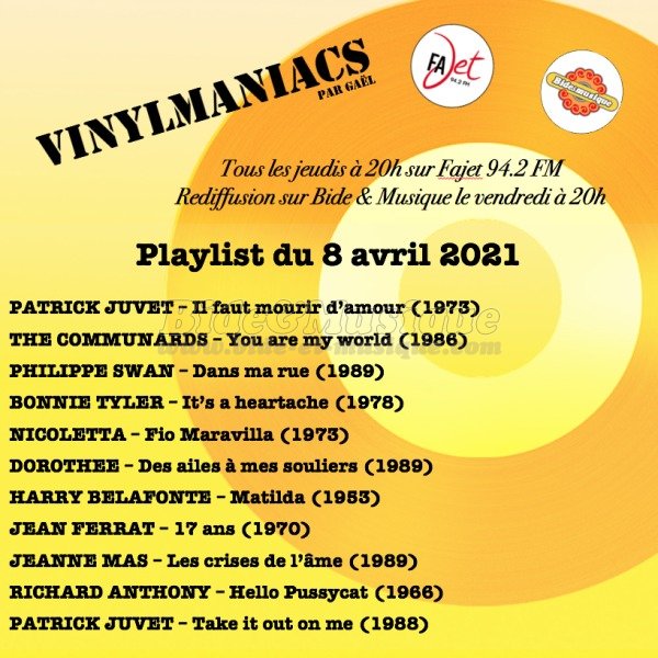 Vinylmaniacs - Emission n161 (8 avril 2021)