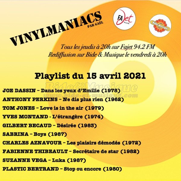 Vinylmaniacs - Emission n162 (15 avril 2021)