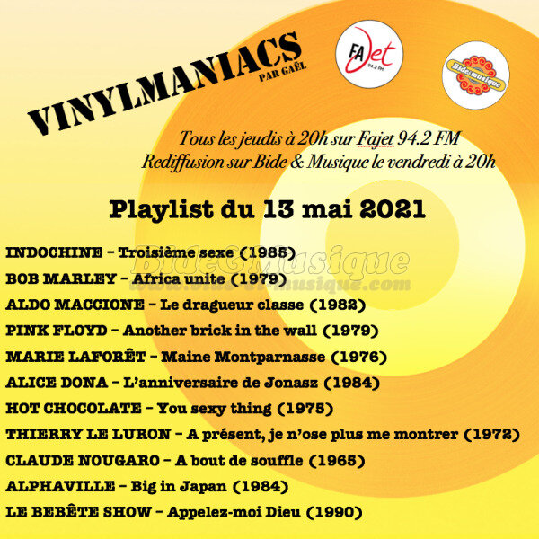 Vinylmaniacs - Emission n166 (13 mai 2021)