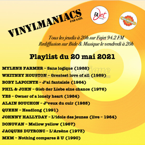 Vinylmaniacs - Emission n167 (20 mai 2021)