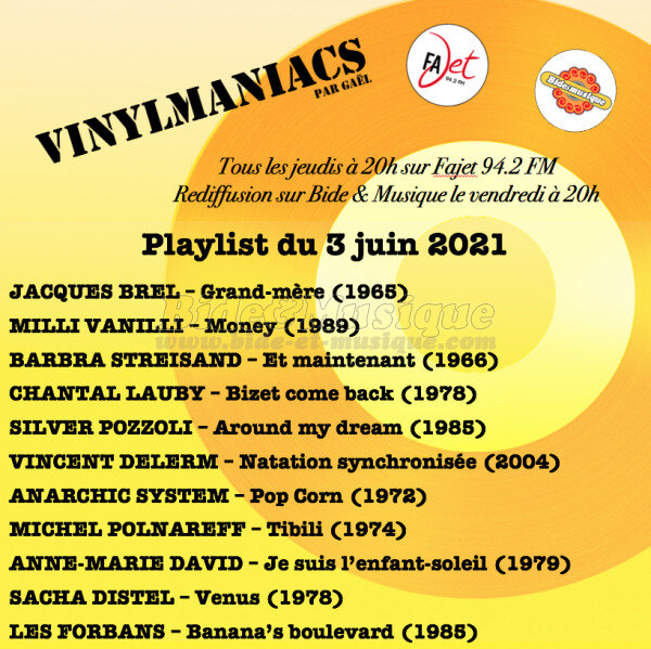 Vinylmaniacs - Emission n%B0169 %283 juin 2021%29