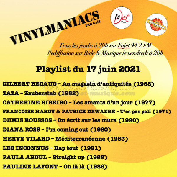 Vinylmaniacs - Emission n171 (17 juin 2021)