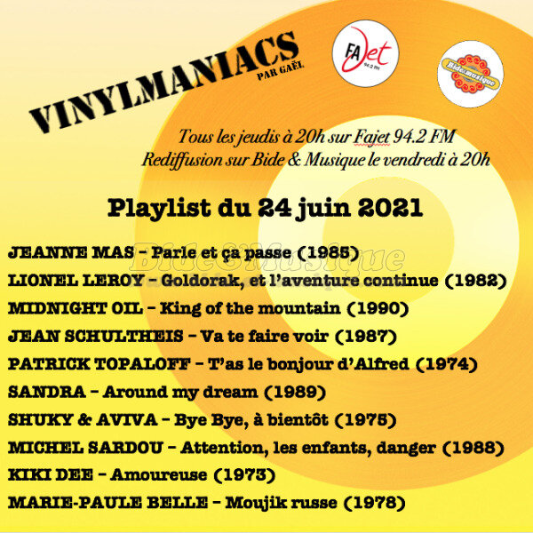Vinylmaniacs - Emission n172 (24 juin 2021)