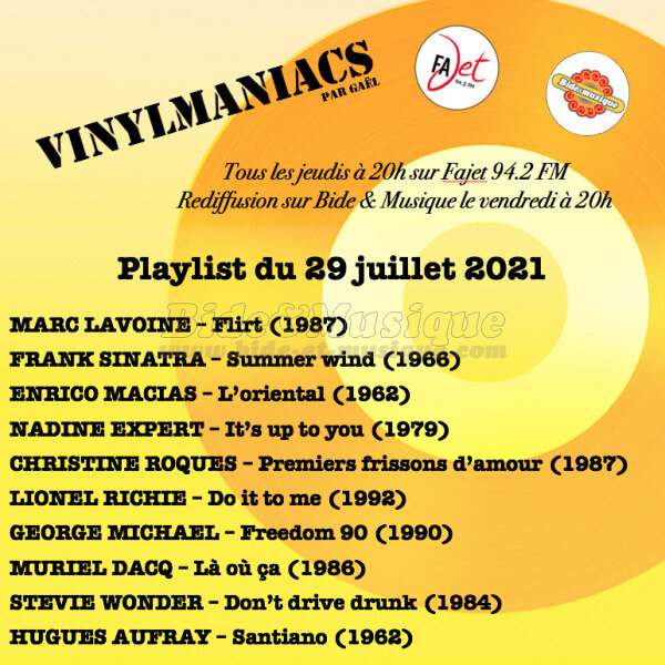 Vinylmaniacs - Emission n177 (29 juillet 2021)