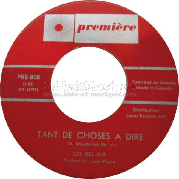 Les Bel-Air - Tant de choses � dire