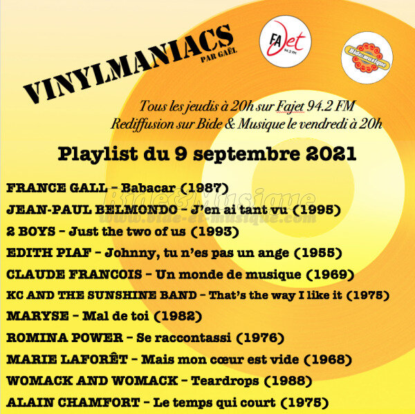 Vinylmaniacs - Emission n179 (9 septembre 2021)