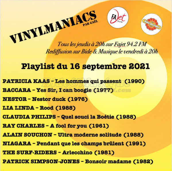 Vinylmaniacs - Emission n180 (16 septembre 2021)