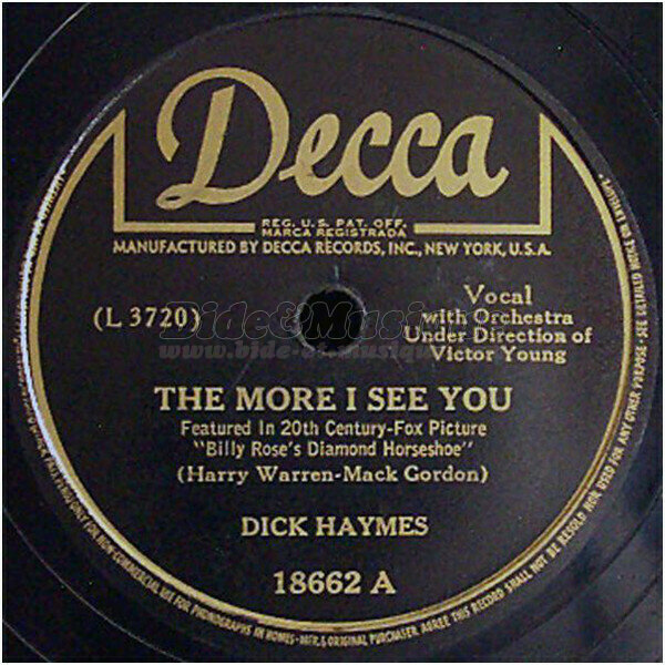 Dick Haymes - Acteurs chanteurs, Les