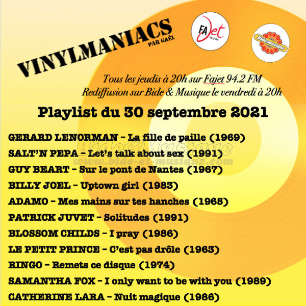 Vinylmaniacs - Emission n182 (30 septembre 2021)
