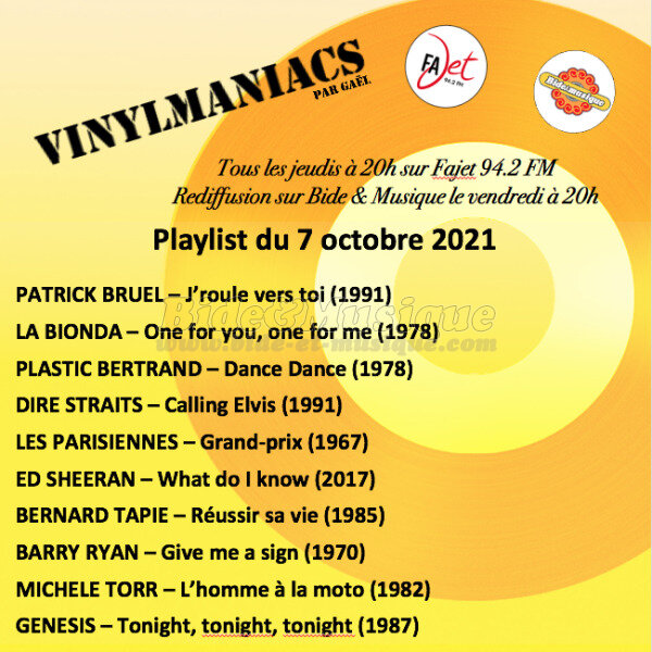 Vinylmaniacs - Emission n183 (7 octobre 2021)