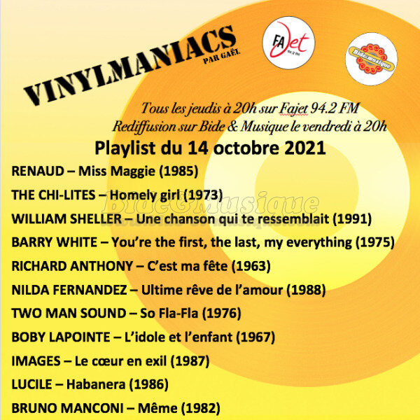 Vinylmaniacs - Emission n184 (14 octobre 2021)