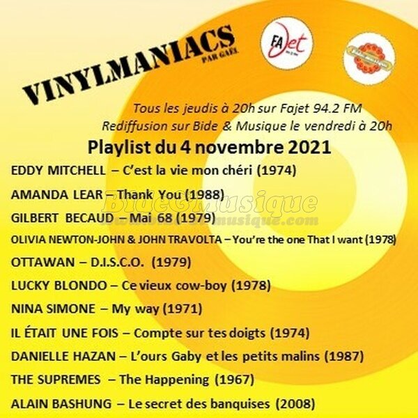 Vinylmaniacs - Emission n187 (4 novembre 2021)